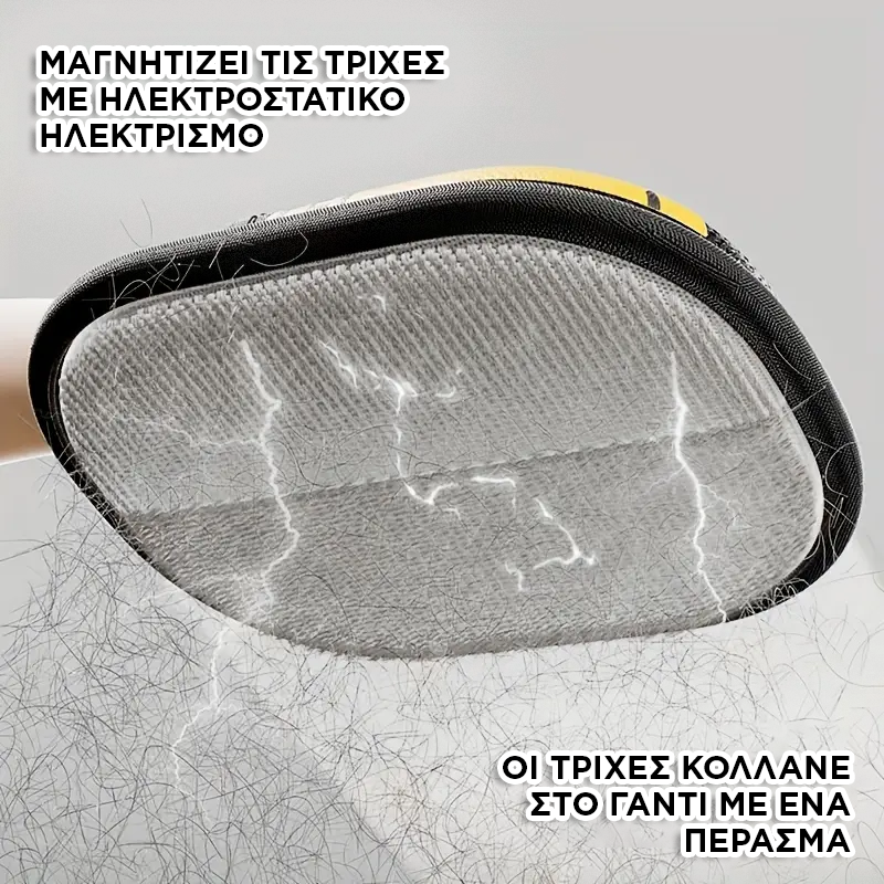 Γάντι Αφαίρεσης Τριχών με Διπλή Κατεύθυνση – Για Κατοικίδια
