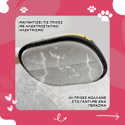 Γάντι Αφαίρεσης Τριχών με Διπλή Κατεύθυνση – Για Κατοικίδια